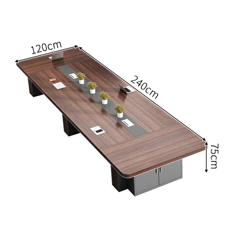 エコ板材　配線ボックス　Ｒ加工　安定した構造　テーブル　会議テーブル　ミーティング　落ち着き　耐久性　木目調　カスタマイズ可能　HYZ-S100