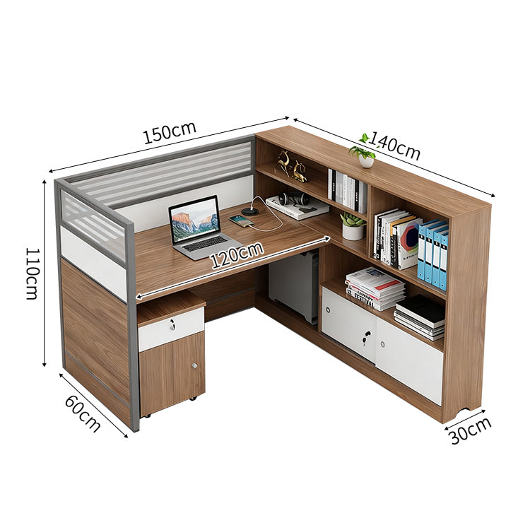 事務机　木製オフィスデスク　PCデスク　パーティション　配線穴　エコ板材　オフィスデスク　シンプル　ホワイト　木目調　カスタマイズ可能　SL-BGZ-025