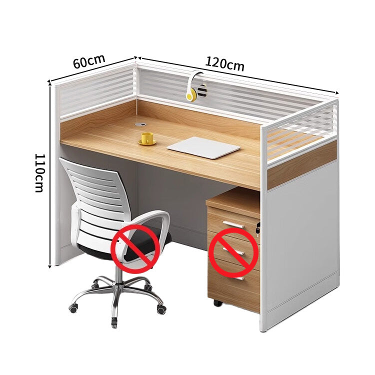 作業机　事務机　木製オフィスデスク　PCデスク　パーティション　配線穴　エコ板材　オフィスデスク　シンプル　木目調　カスタマイズ可能　SL-BGZ-015