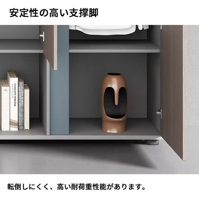 オフィスキャビネット　オフィス収納　書類収納キャビネット　分類収納　オープン収納　陳列棚　エコ素材　カラフル　木目調　ブルー　MG-CWG-GH32