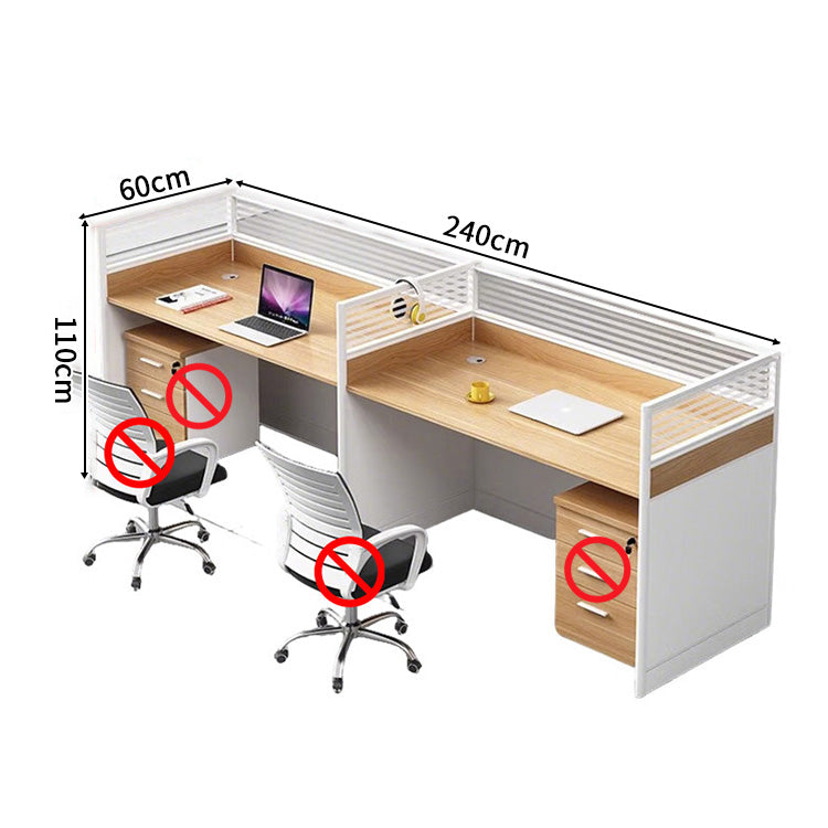 作業机　事務机　木製オフィスデスク　PCデスク　パーティション　配線穴　エコ板材　オフィスデスク　シンプル　木目調　カスタマイズ可能　SL-BGZ-015