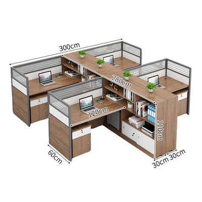事務机　木製オフィスデスク　PCデスク　パーティション　配線穴　エコ板材　オフィスデスク　シンプル　ホワイト　木目調　カスタマイズ可能　SL-BGZ-025