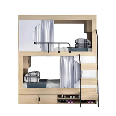 二段ベッド　親子ベッド　はしご　スチール　収納　開き戸　シューズボックス　ナチュラル　カスタマイズ可能　SCC-T041