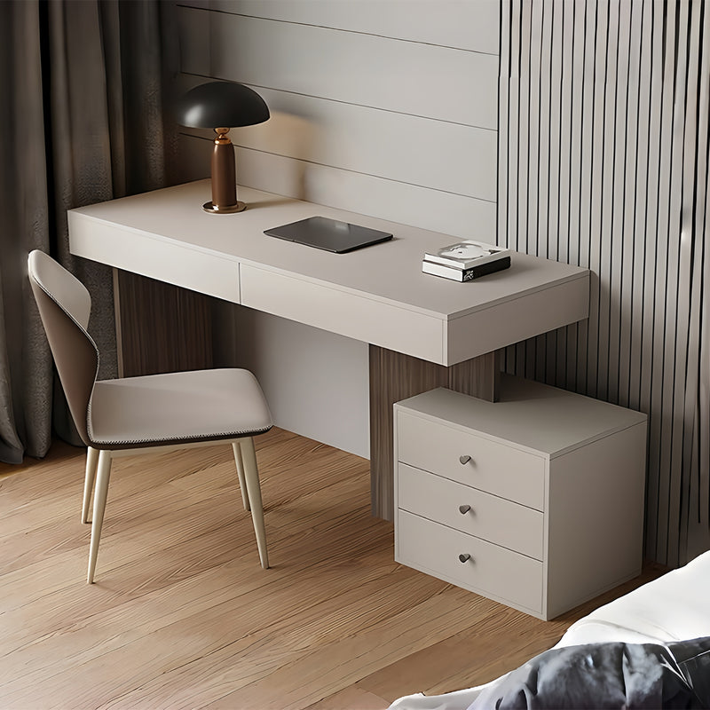 デスク　机　パソコンデスク　エコ素材　合板　引き出し付き　シンプル　お手入れ簡単　SNZ-S019