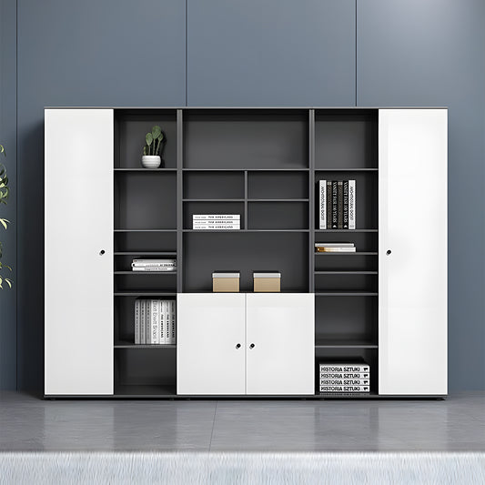 落ち着き　木目調　穏やか　多目的収納　広々　オフィスキャビネット　役員キャビネット　本棚　メラミン化粧板　CWG-S056