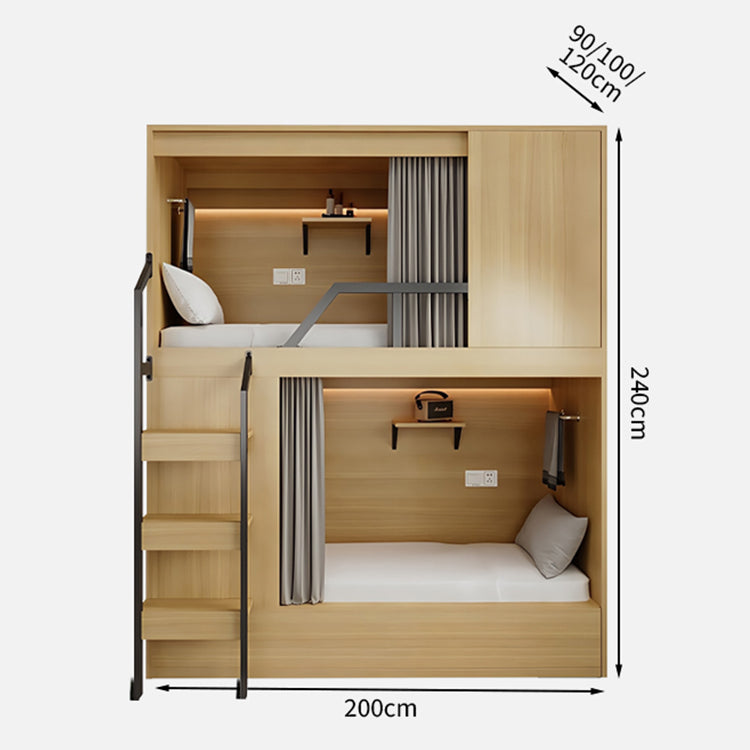 二段ベッド　親子ベッド　はしご　スチール　収納　開き戸　シューズボックス　ナチュラル　カスタマイズ可能　SCC-T041