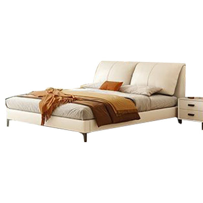 手の届く贅沢　モダン　シンプル　本革　寝室　トップレイヤーレザー　ダブル　1.5メートル　新婚用　ベッド　カスタマイズ可能　BED-K-025
