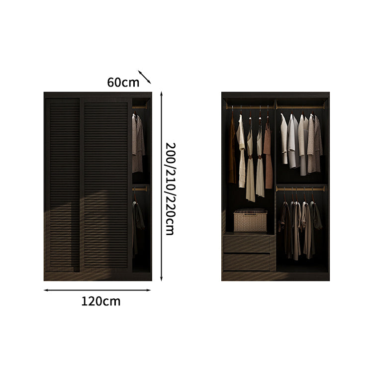 収納家具　洋服収納　組立式ワードローブ　クローゼット　ワードローブ　壁面収納　服　収納　大容量　多段式　奥行き　エコ板材　分類収納　シンプル　カスタマイズ可能　YG-S013