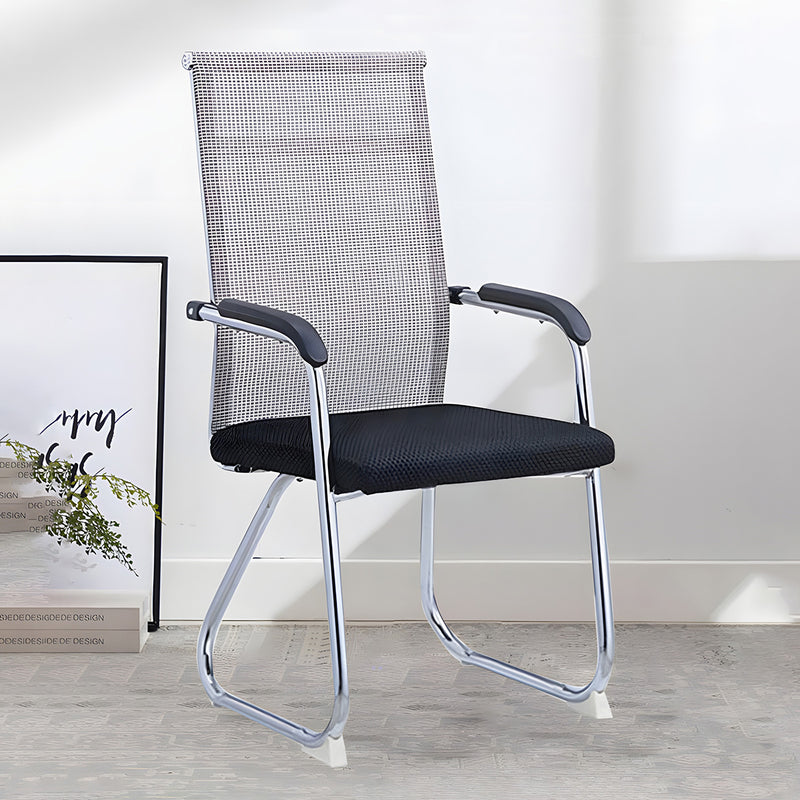 ワークチェア　デスクチェア　オフィスチェア　人間工学　固定式アームレスト　メッシュ　ウレタンフォーム　通気性　安定性　チェア　ブラック　XT-BGY-801