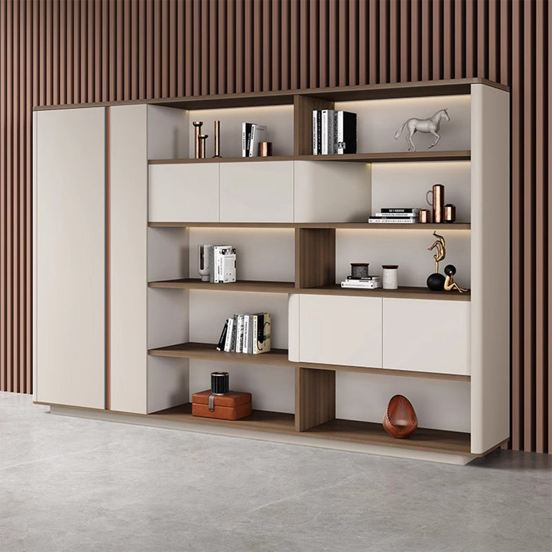 オフィスキャビネット　オフィス収納　書類収納キャビネット　分類収納　オープン収納　陳列棚　エコ素材　R加工　高級感　MG-CWG-GH30