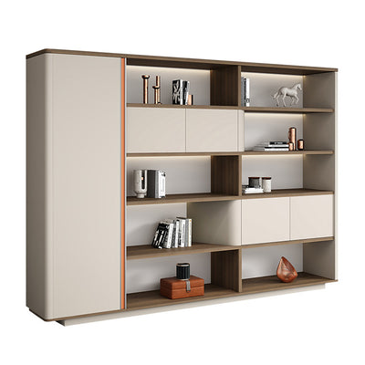 オフィスキャビネット　オフィス収納　書類収納キャビネット　分類収納　オープン収納　陳列棚　エコ素材　R加工　高級感　MG-CWG-GH30