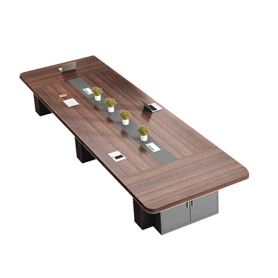 エコ板材　配線ボックス　Ｒ加工　安定した構造　テーブル　会議テーブル　ミーティング　落ち着き　耐久性　木目調　カスタマイズ可能　HYZ-S100