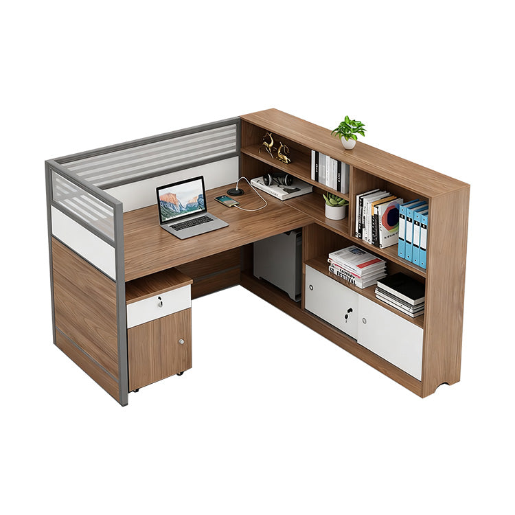 事務机　木製オフィスデスク　PCデスク　パーティション　配線穴　エコ板材　オフィスデスク　シンプル　ホワイト　木目調　カスタマイズ可能　SL-BGZ-025