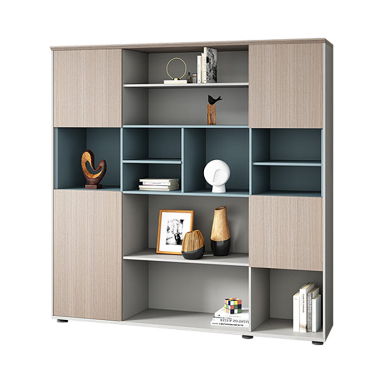 オフィスキャビネット　オフィス収納　書類収納キャビネット　分類収納　オープン収納　陳列棚　エコ素材　カラフル　木目調　ブルー　MG-CWG-GH32