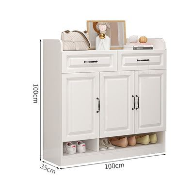 シューズボックス　下駄箱　玄関収納　靴収納　引き出し付き　実用　便利　可動棚板　カスタマイズ可能　XG-S007