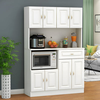 配線孔キャップ　蝶番　引き出し　扉付き収納　オープン収納　分類収納　台輪　安定性　エコ板材　収納キャビネット　キャビネット　大容量　実用　シンプル　ホワイト　CFG-K-007