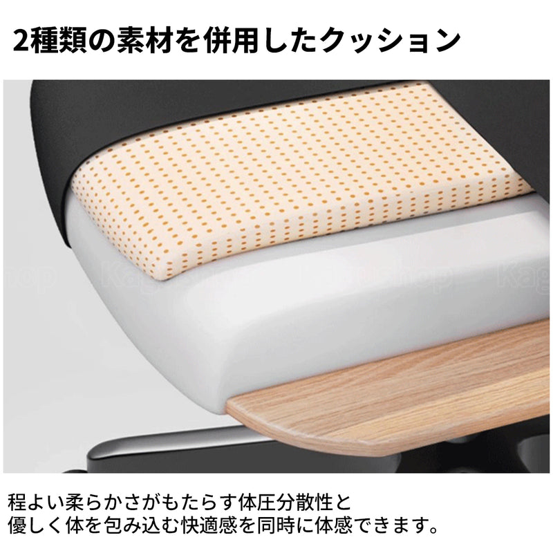 シンプル　機能的　人間工学　ランバーサポート　オットマン　リクライニング機能　ワークチェア　オフィスチェア　高密度ウレタンフォーム　メッシュ生地　BGY-S069