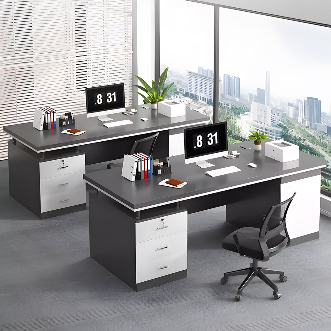 オフィス家具 db Modern Office Workstation Set with Screens, Ideal for 2/4/6
