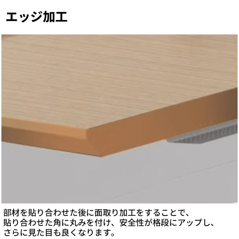 オフィスデスク　事務机　パソコンデスク　書斎机　作業机　執務用デスク　サイドキャビネット　パネル　エッジ加工　ダイヤル錠　カスタマイズ可能　BGZ-S089