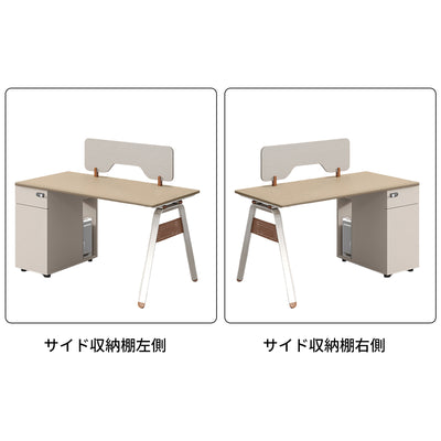 オフィスデスク　事務机　パソコンデスク　書斎机　作業机　執務用デスク　サイドキャビネット　パネル　エッジ加工　ダイヤル錠　カスタマイズ可能　BGZ-S089