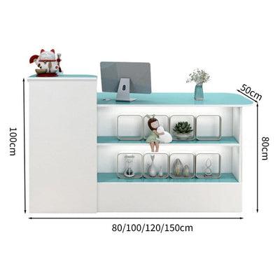 受付カウンター　レジカウンター　オフィス受付　鍵付き　配線穴付き　角丸　シンプル　ホワイト　カスタマイズ可能　JDT-M-104