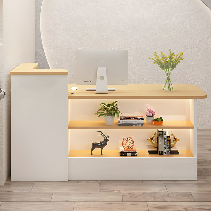 受付カウンター レジカウンター カウンター 受付台 高級感 ロック付き