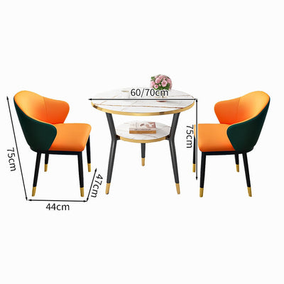 高反発ウレタン　フィット感　丸型天板　ぶつかり防止　メラミン化粧板　棚付き　炭素鋼脚　応接セット　テーブル　チェア　高級感　上質　モダン　カスタマイズ可能　JDZH-C007