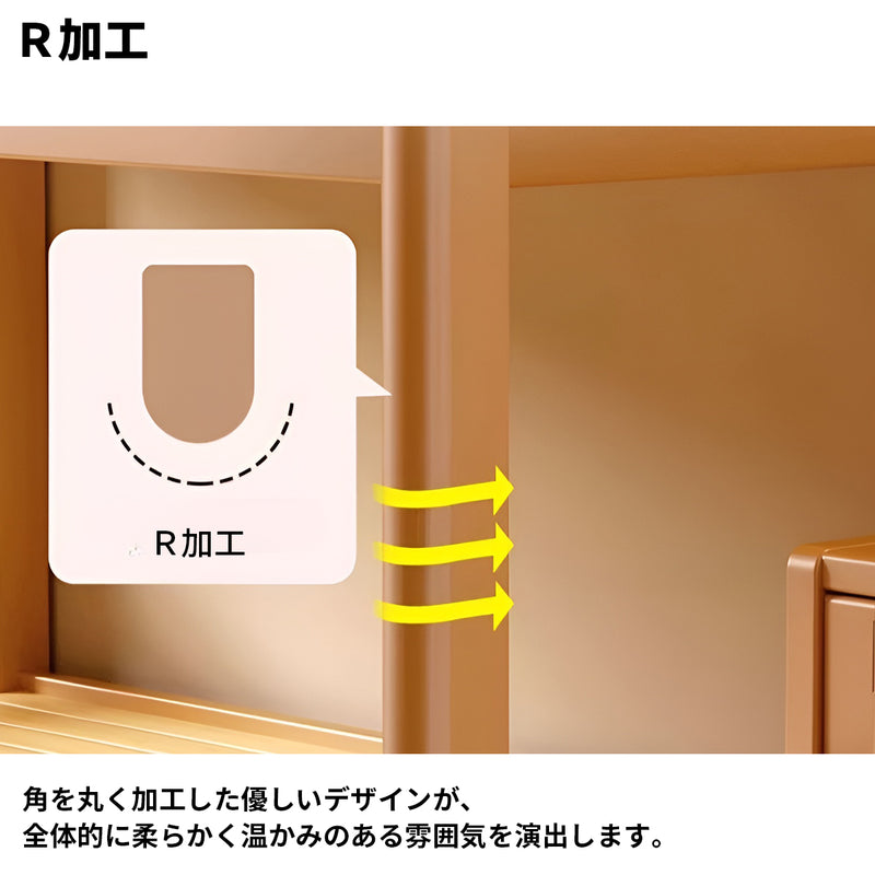二段ベッド　ベッド　子供用　安定感　階段　滑り台　はしご　手すり付き　滑り止め　SCC-S042