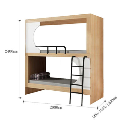 二段ベッド　親子ベッド　はしご　スチール　収納　開き戸　シューズボックス　ナチュラル　カスタマイズ可能　SCC-T041