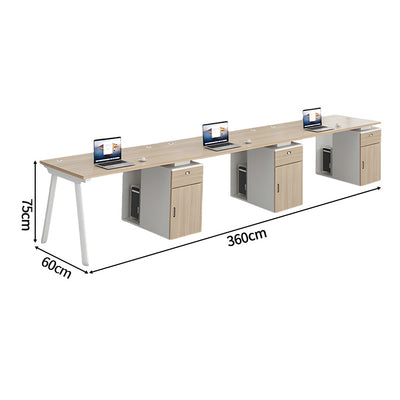 パソコンデスク　収納付きデスク　事務机　ワークデスク　コンパクトデスク　オフィスデスク　エコ素材　サイドキャビネット　PC収納　パーティション付き　ナチュラル　ホワイト　XT-BGZ-20243