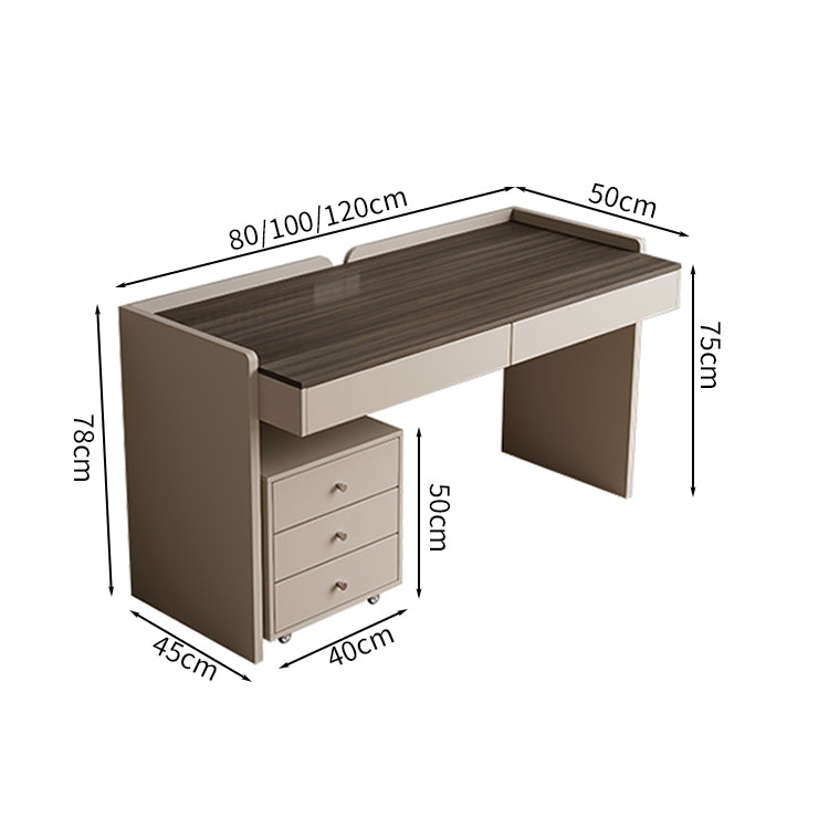 デスク　リビング用　シンプル　合板　お手入れ簡単　木目調　安定感　引き出し付き  SNZ-S018　