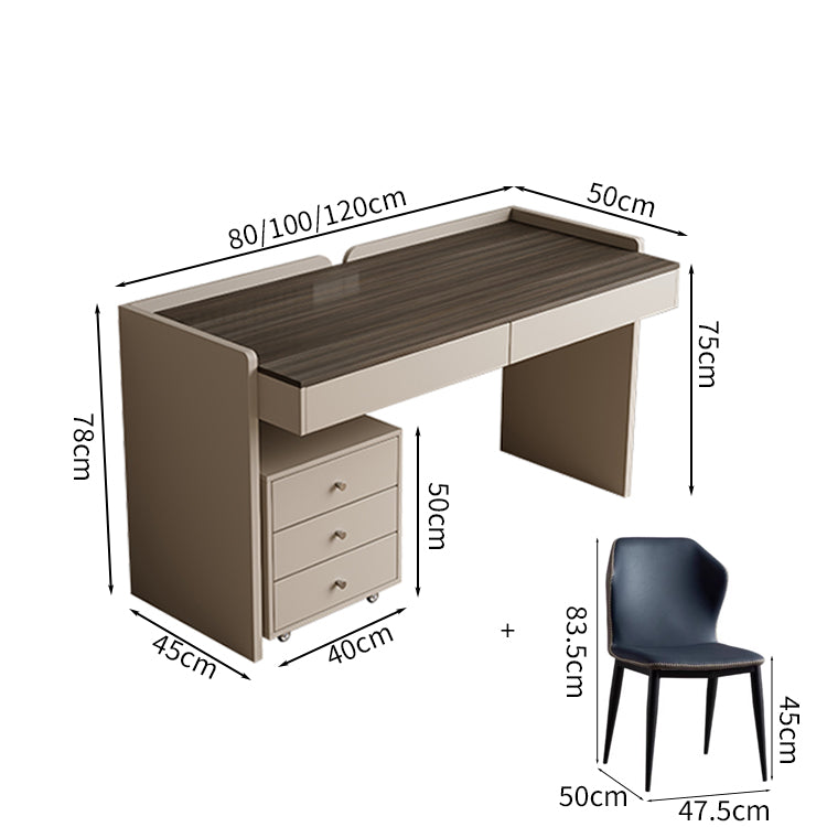 デスク　リビング用　シンプル　合板　お手入れ簡単　木目調　安定感　引き出し付き  SNZ-S018　