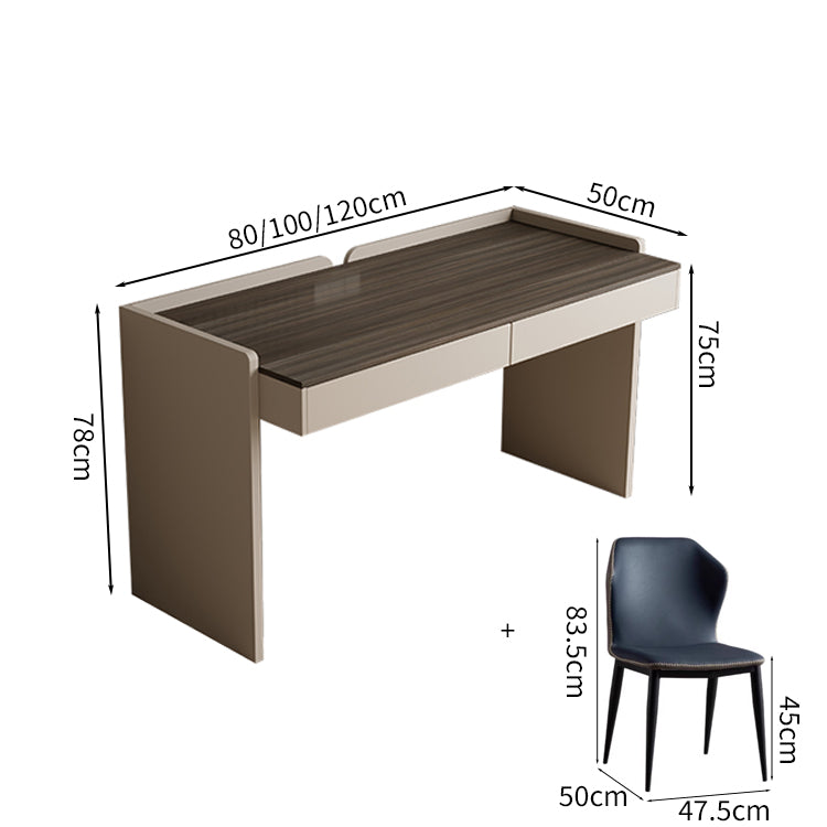 デスク　リビング用　シンプル　合板　お手入れ簡単　木目調　安定感　引き出し付き  SNZ-S018　