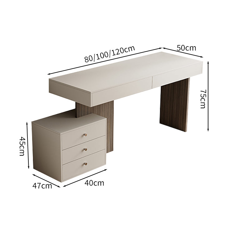 デスク　机　パソコンデスク　エコ素材　合板　引き出し付き　シンプル　お手入れ簡単　SNZ-S019
