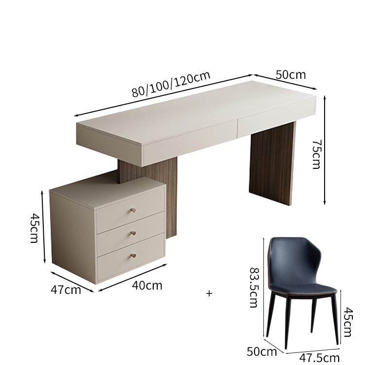 デスク　机　パソコンデスク　エコ素材　合板　引き出し付き　シンプル　お手入れ簡単　SNZ-S019