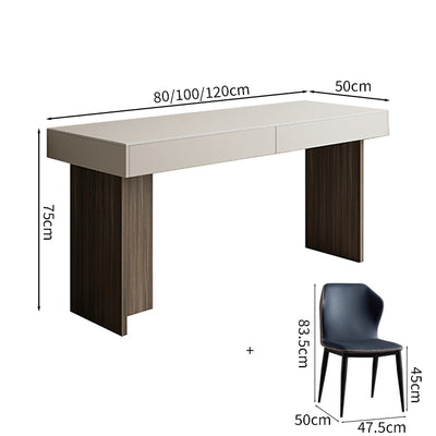 デスク　机　パソコンデスク　エコ素材　合板　引き出し付き　シンプル　お手入れ簡単　SNZ-S019