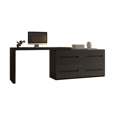 デスク　エコ素材　木目調　伸長式天板　ワークデスク　大容量収納　合板　使い勝手　シンプル　SNZ-S021