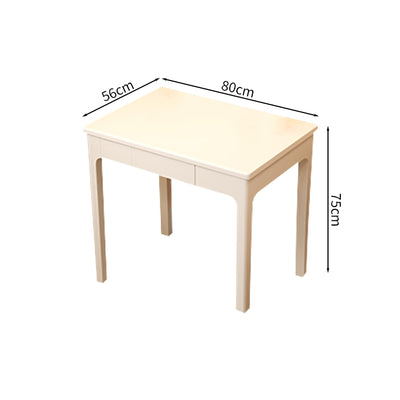 天然木　デスク　シンプル　PCデスク　パソコンデスク　ワークデスク　Ｒ加工　引き出し付き　SNZ-S025