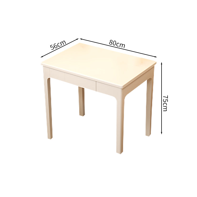 天然木　デスク　シンプル　PCデスク　パソコンデスク　ワークデスク　Ｒ加工　引き出し付き　SNZ-S025