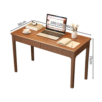天然木　デスク　シンプル　PCデスク　パソコンデスク　ワークデスク　Ｒ加工　引き出し付き　SNZ-S025