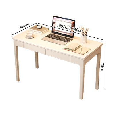 天然木　デスク　シンプル　PCデスク　パソコンデスク　ワークデスク　Ｒ加工　引き出し付き　SNZ-S025