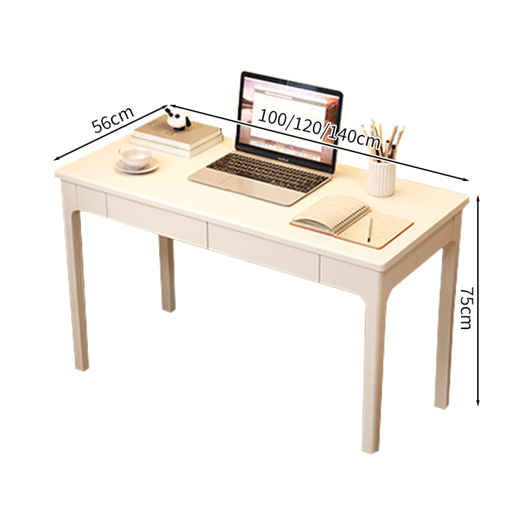 天然木　デスク　シンプル　PCデスク　パソコンデスク　ワークデスク　Ｒ加工　引き出し付き　SNZ-S025