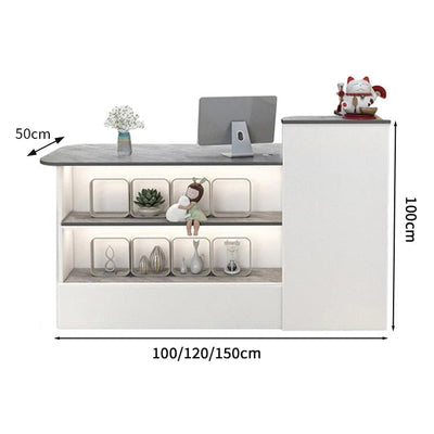 カウンター　受付カウンター　オープン収納　大容量　分類収納　おしゃれ　機能的　ホワイト　ナチュラル　JDT-2210