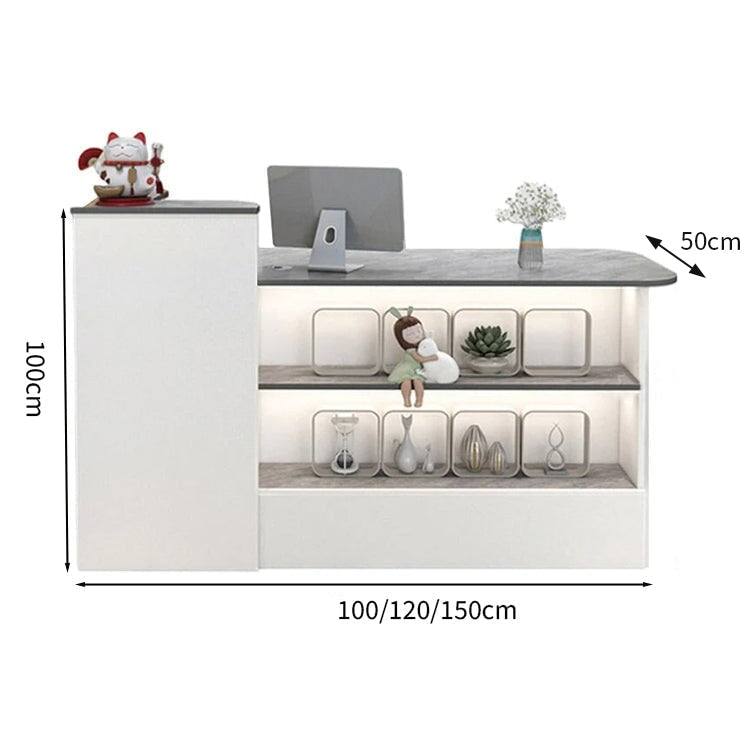 カウンター　受付カウンター　オープン収納　大容量　分類収納　おしゃれ　機能的　ホワイト　ナチュラル　JDT-2210